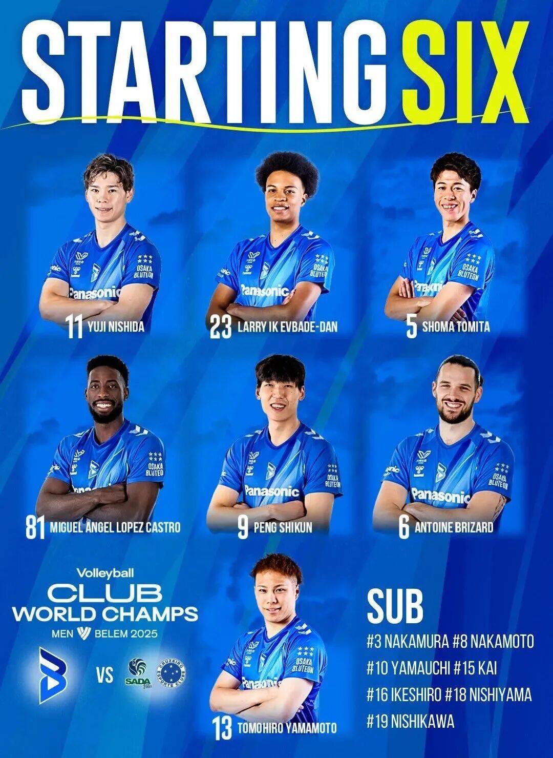 3-0！中国男排2米10巨人 世俱杯豪取开门红 西田有志11分