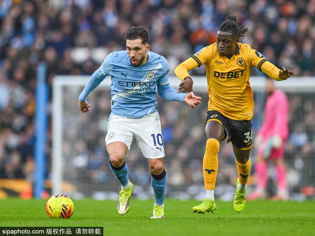 英超-马尔穆什破门塞梅尼奥建功 曼城2-0狼队结束连败